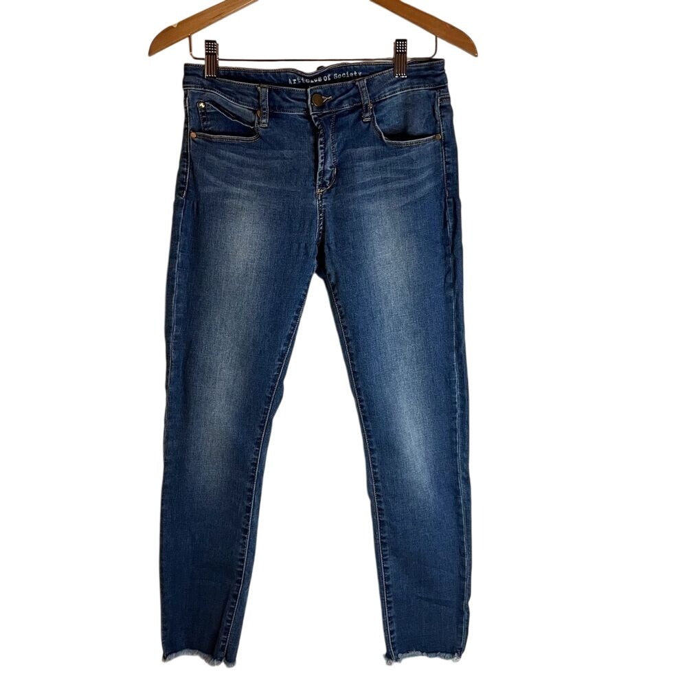 Articles Of Society Stretchy Jean, Size 28 Grunge Distressed Ankle.